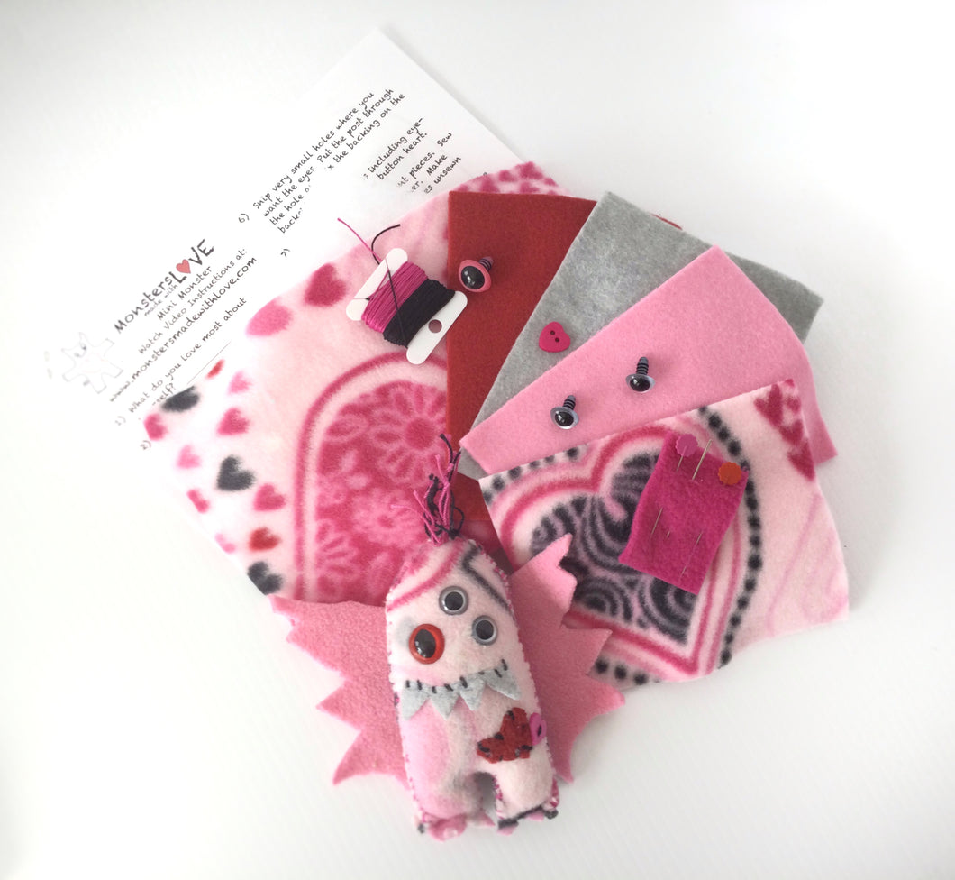Create Your Own Mini Monster Kit - Valentine