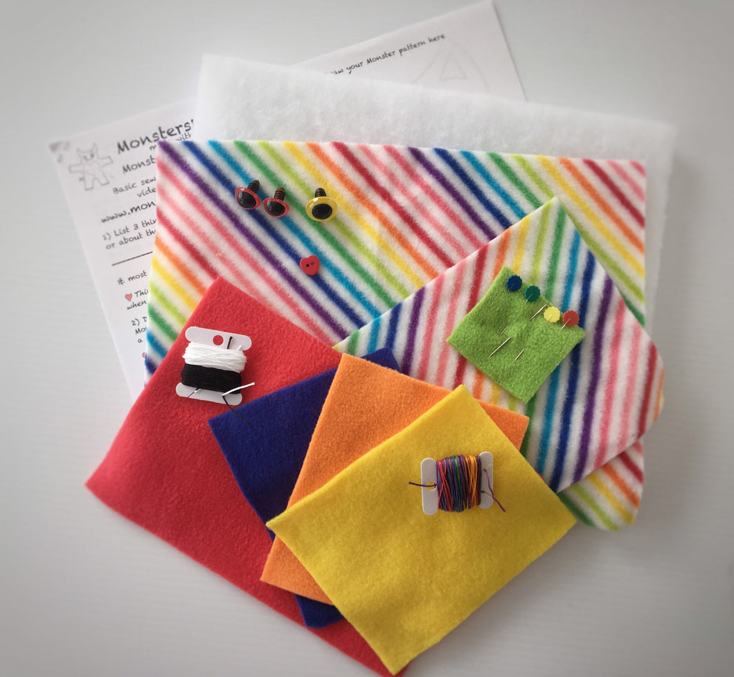 It's Sew Easy To Create a Monster Kit - Rainbow Stripes